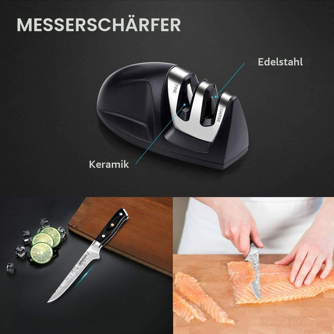 MOSFiATA Filetiermesser Kochmesser Fischfiletmesser Scharf, kohlenstoffreiches deutsches Edelstahlme