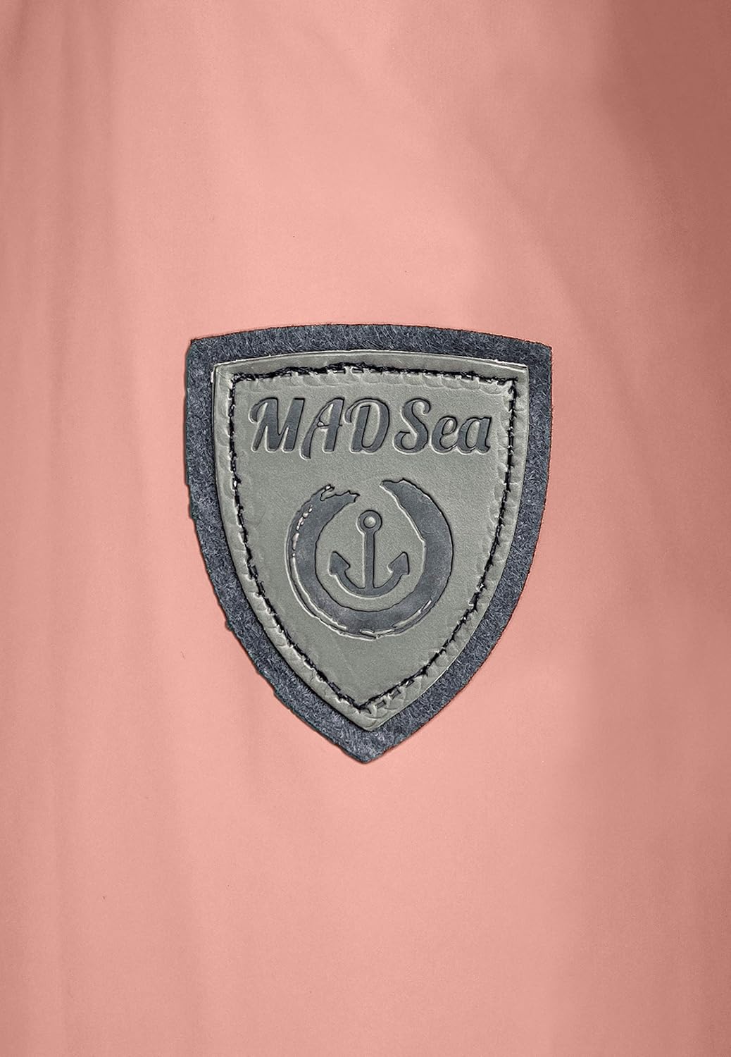MADSea Damen Regenmantel Friesennerz Maritimes Gestreiftes Innenfutter Rosa, Grösse:36