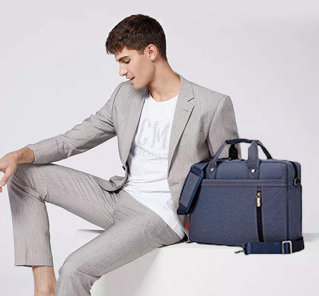 N-B ROLVAYRT 17.3 Zoll Laptop-Tasche Nylon Wasserdichte Handtasche Umhängetasche Aktentasche Reisebu