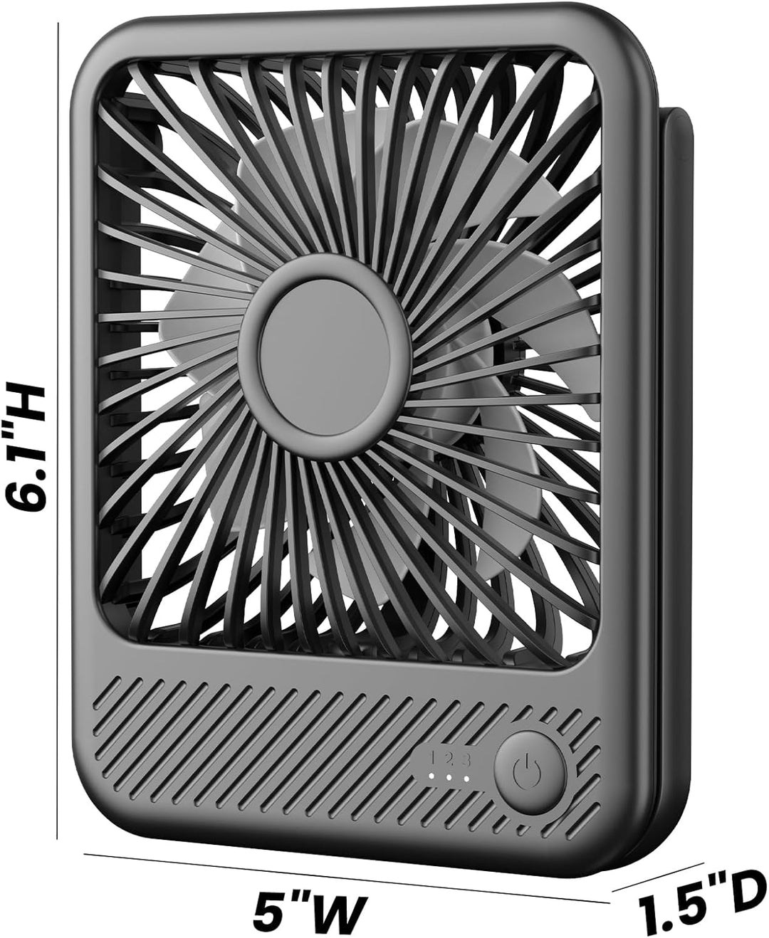 Koonie USB Tischventilator, Mini Tischventilator, 3 Geschwindigkeiten & 180°Einstellbar, Ruhig-35dB,