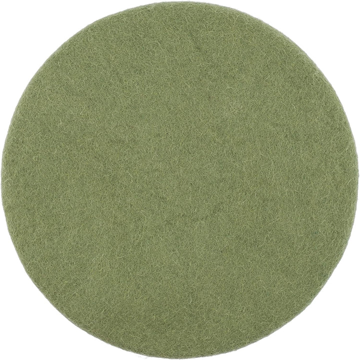 myfelt Flache Filz Sitzauflage, Filz Stuhlauflage - Kaspar - rund, Ø 36 cm, Dunkelgrün, Dunkelgrün