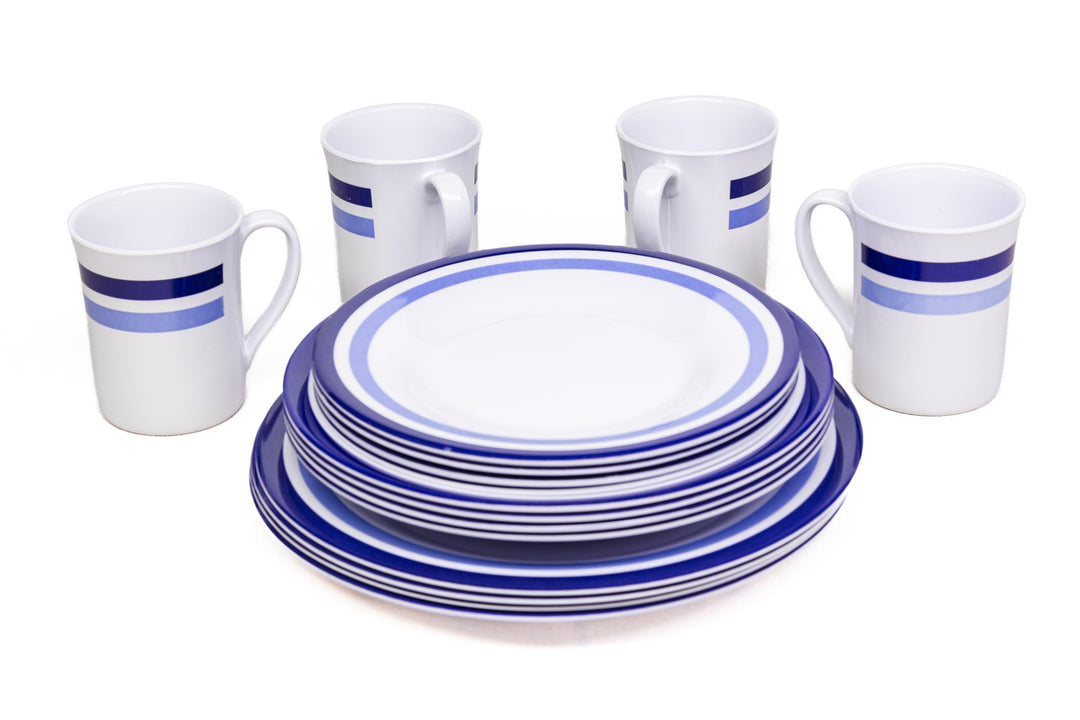 Melamin Camping Geschirr Set 16 tlg. Essgeschirr Teller Tasse Campfrei