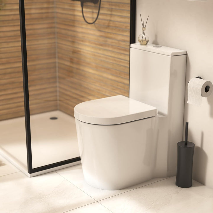 Croydex WL601522H Flexi-Fix Eyre D-förmiger WC-Sitz, passt nicht, rutscht nicht, langsam schliesst,