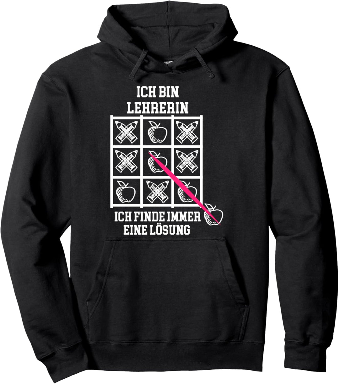 Ich bin Lehrerin ich finde immer eine Lösung Unterricht Pullover Hoodie