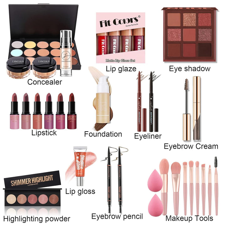 FantasyDay Multifunktions Exquisite Make-up Geschenkset Kosmetik Schmink Kit für Gesicht, Augen und