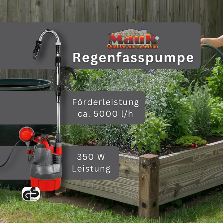 MAUK Regenfass- Pumpe 350W 5000 l/h