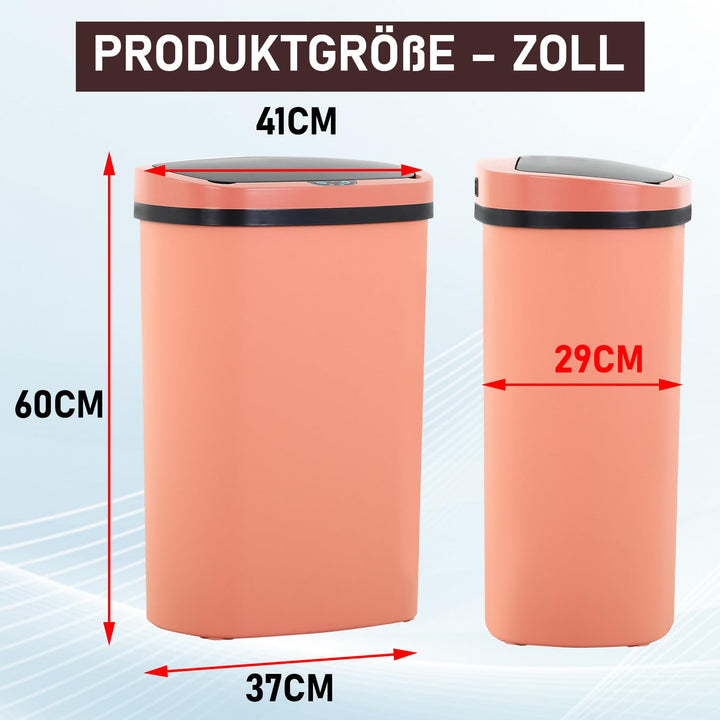 FDW Mülleimer mit Sensor & Deckel, Kunststoff, 50 L Küchenmülleimer, Smart, Automatisch, Berührungsl
