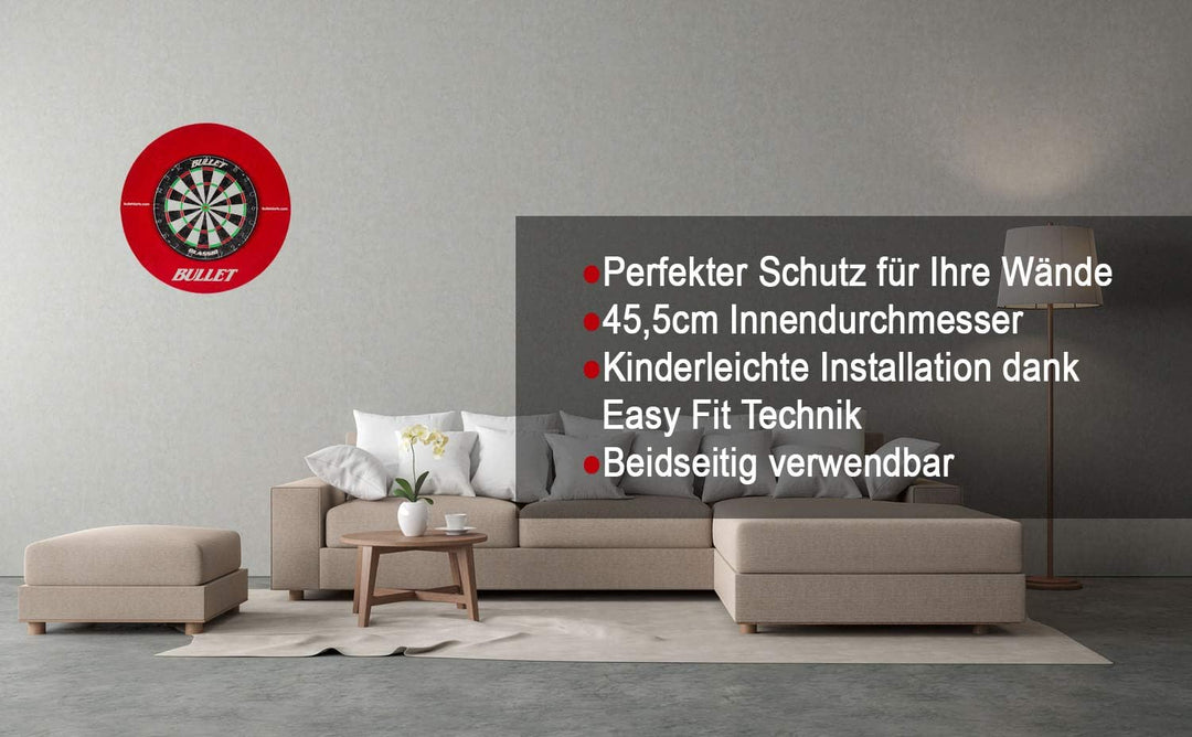 BULLET-Darts Surround Ring für alle gänigen Dartscheiben -hochwertige Umrandung – Wandschutz für das