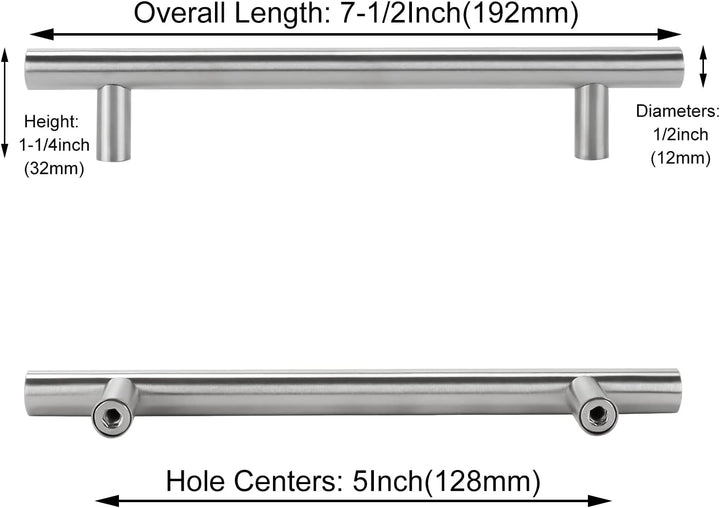 25 Stück Griffe für Küchenschränke LONTAN Schrankgriffe 128mm lochabstand Küchengriffe Edelstahl Geb