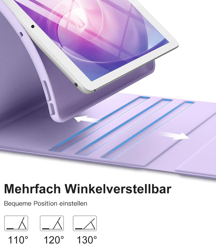 Vobafe Hülle mit Tastatur Kompatibel für iPad 9./ 8. /7. Generation 10.2 Zoll mit Stifthalter, Magne