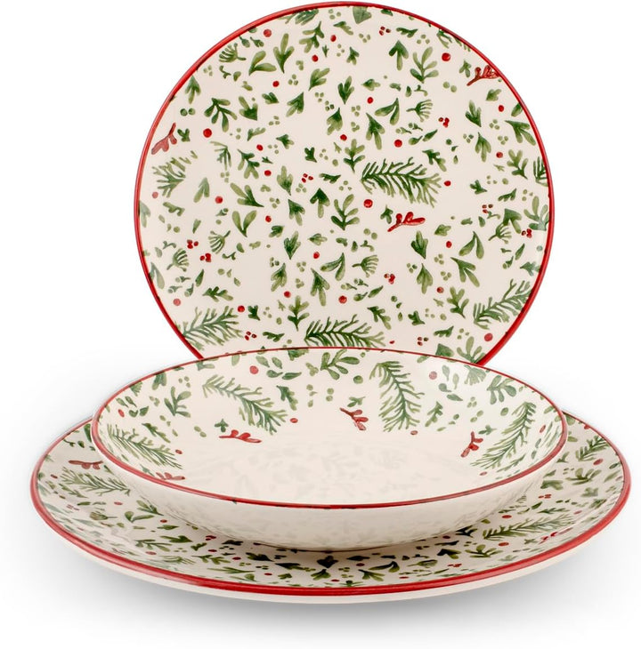 H&H set 6 piatti fondi natalizi Berry cm 20 Gerichte, Gerichte