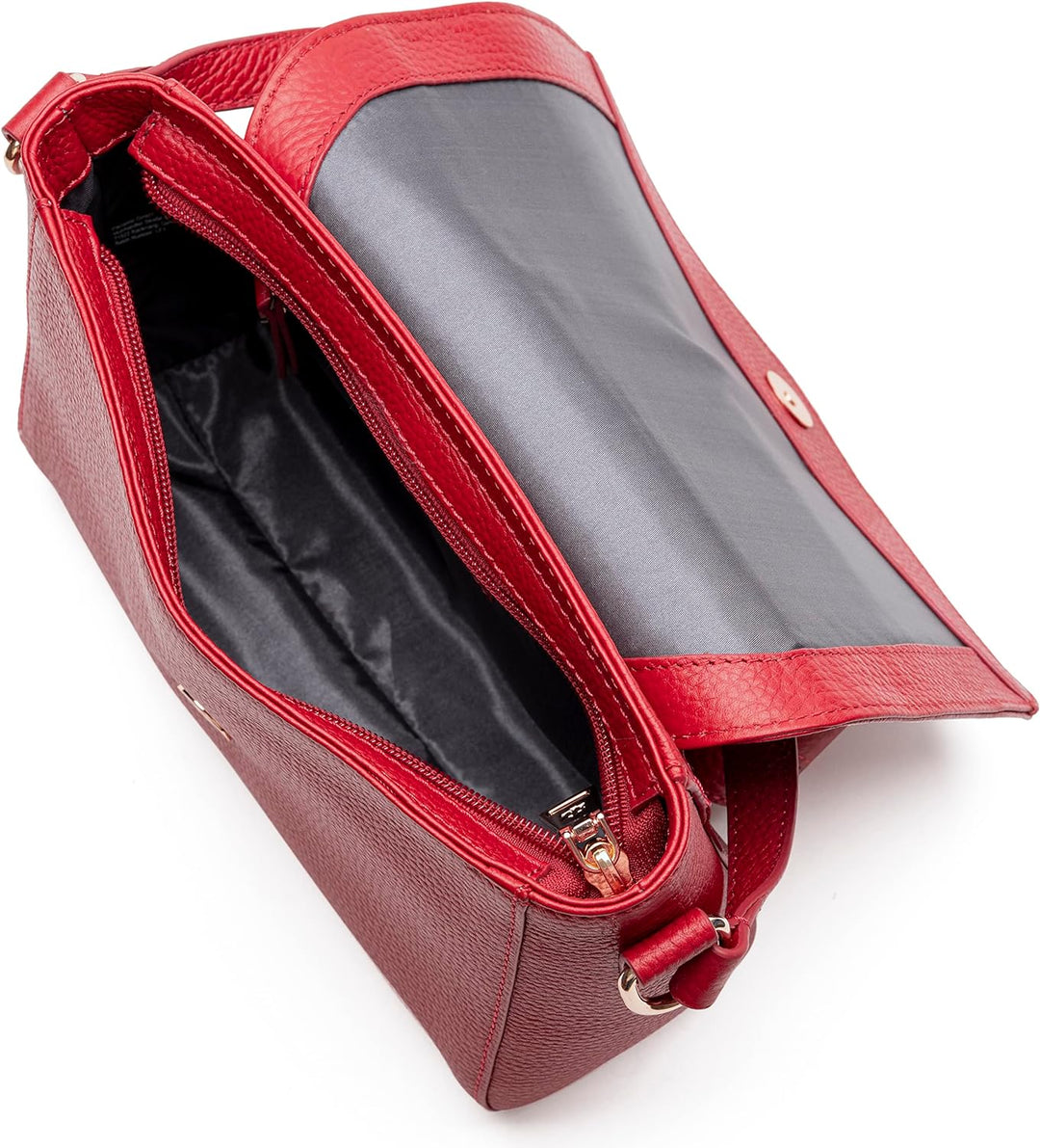 Lazarotti Bologna Leder Umhängetasche Damen | verstellbarer Schultergurt | mittelgrosse Crossbody Ba