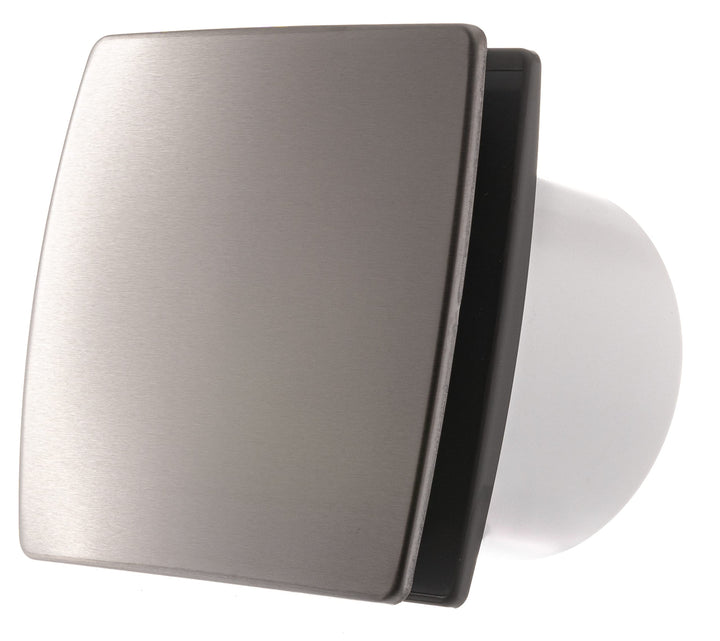 100mm Bad-Lüfter mit Feuchtesensor und Timer - Ventilator - Leise - inox Feuchtesensor