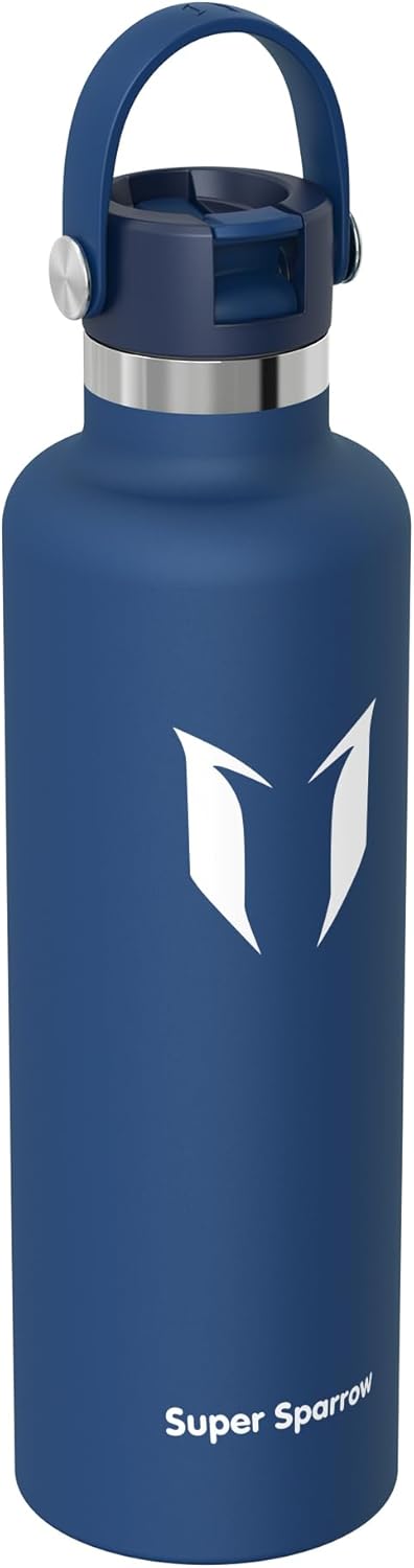 Super Sparrow Trinkflasche Edelstahl - Thermobecher - 350ml, 500ml, 750ml, 1L, 1.2L - FlipFlow Trink
