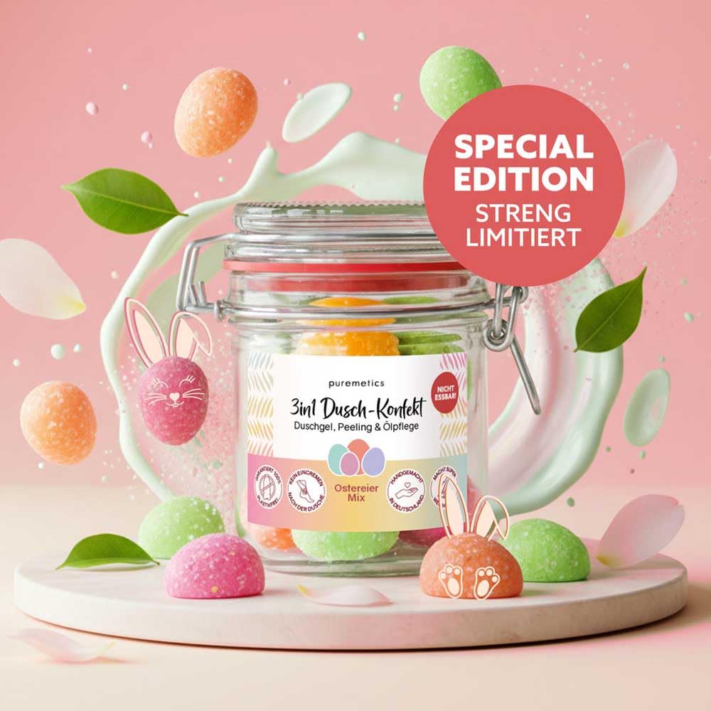 puremetics 3in1 Dusch-Konfekt Mix, Ostereier Mix, 200g