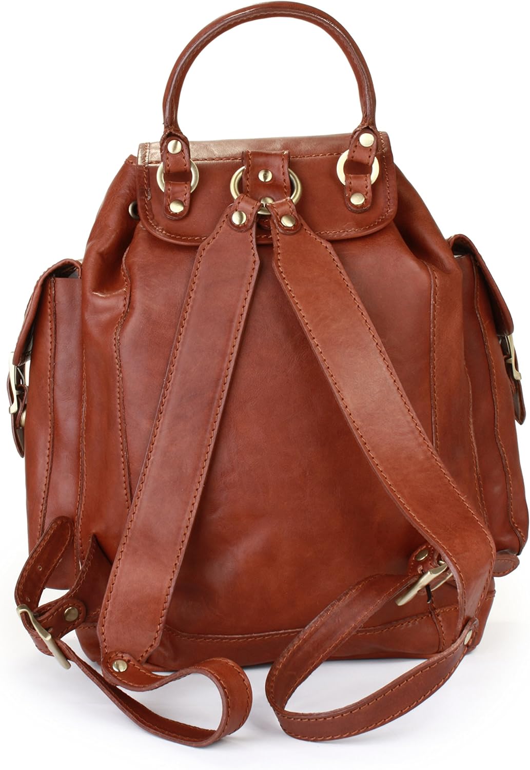 piké Rucksack ADONIA Echt Leder braun Herren, Damen - 003304