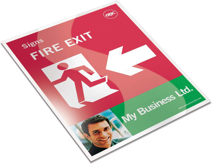 GBC selbstklebende Laminierfolien A5 125 mic, Peel'nStick, Robuste Laminiertaschen im 100er Pack, Gl