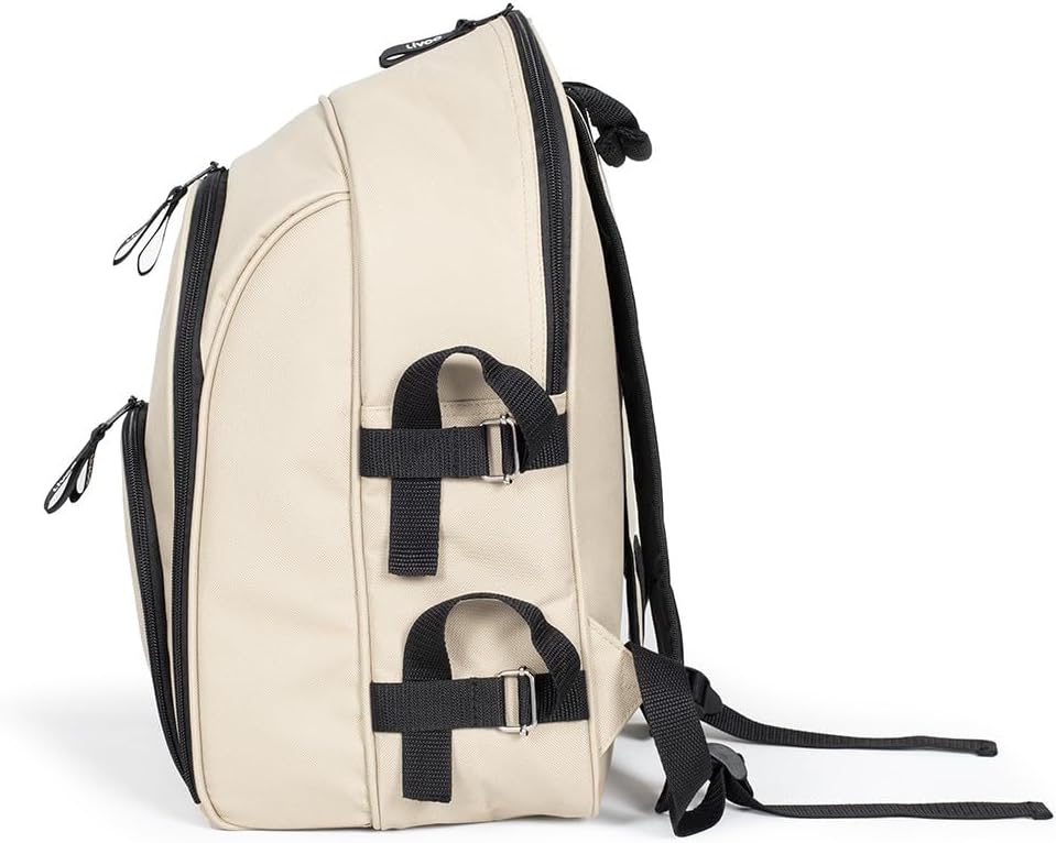 Livoo Picknick-Rucksack für 4 Personen SE970C – 11 l, 600D, 30 Zubehörteile, Creme, Creme