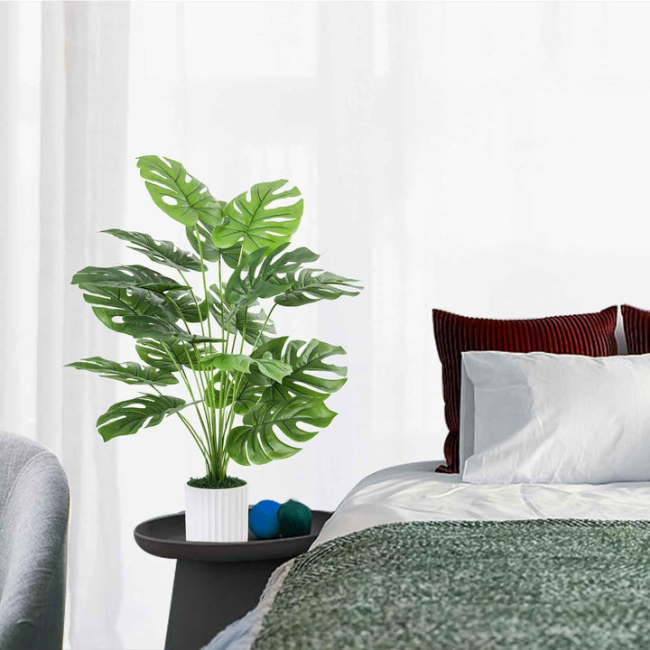 Guheake Künstliche Monstera-Kunstpflanzen, gross, 71,1 cm, für den Innenbereich, hoch, für Boden, Zu