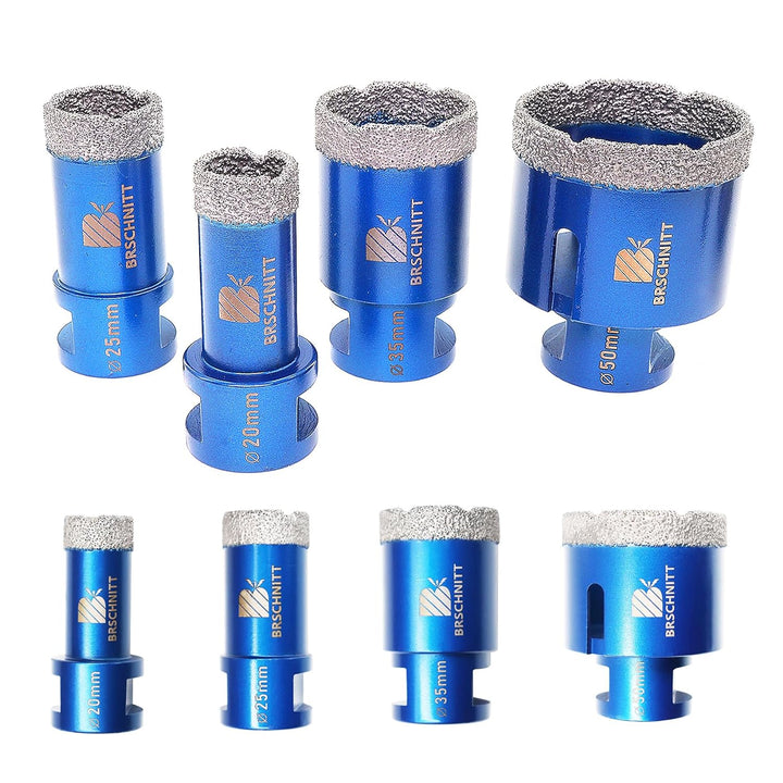 Diamantbohrer Fliesenbohrer Set - 20 25 35 50mm Diamantbohrer für Porzellan Fliese Granit Marmor Tro