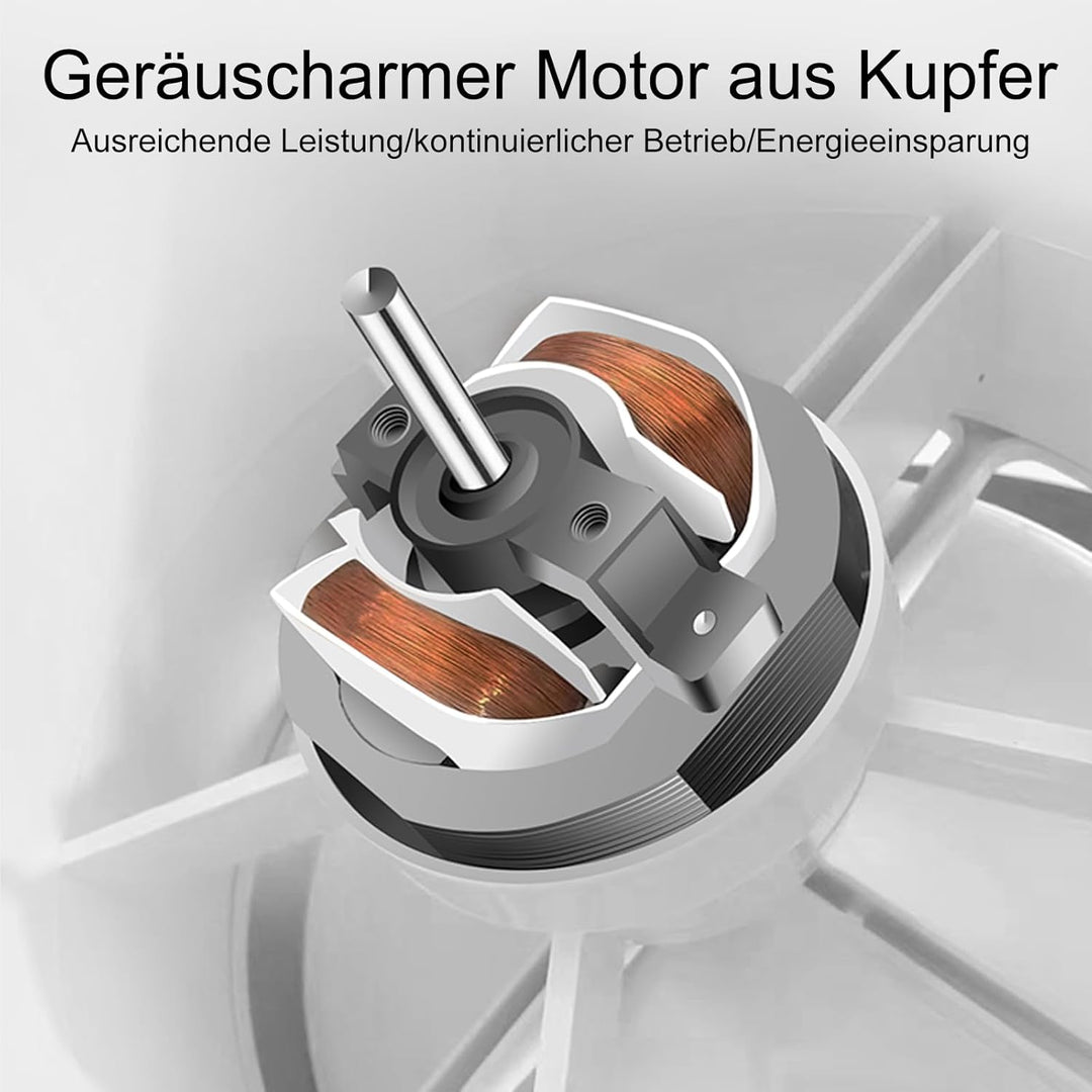 100mm Abluftventilator 100m³/h 5W Badlüfter, Zwei-Wege-Umkehrventilator mit 3 Geschwindigkeiten eins