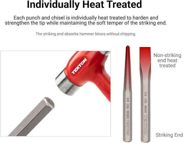 TEKTON Splintentreiber-Set, 8-teilig (1/16-1/4 Zoll) | PNC93001, Splintentreiber-Set