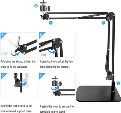 AYIZON Tisch-Webcam-Ständer, Webcam-Arm-Halterung für Logitech Webcam C920 C930 C922 StreamCam C925e