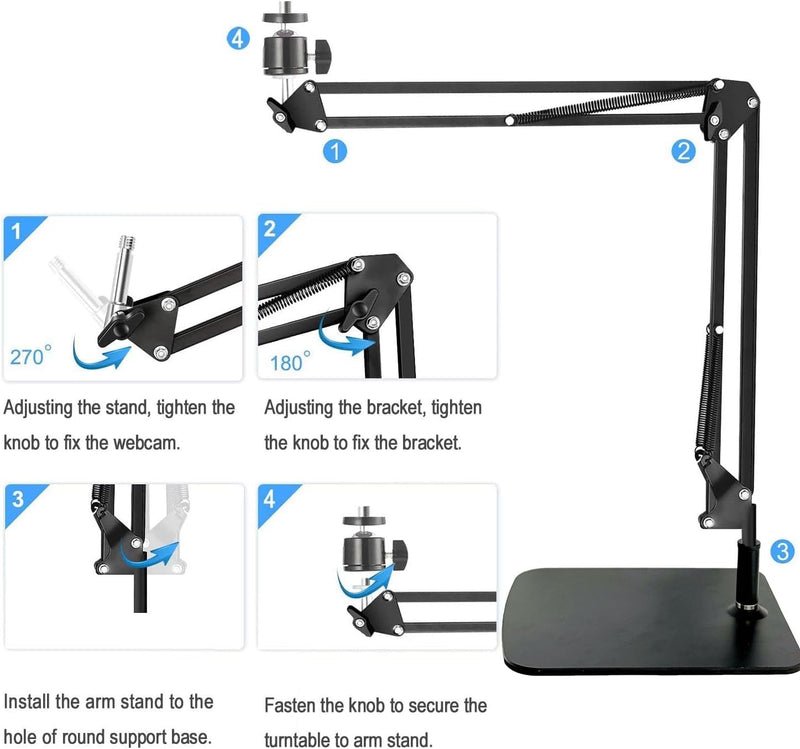 AYIZON Tisch-Webcam-Ständer, Webcam-Armhalterung für Razer Kiyo Pro, Kiyo Pro Ultra, Kiyo X, Kiyo We