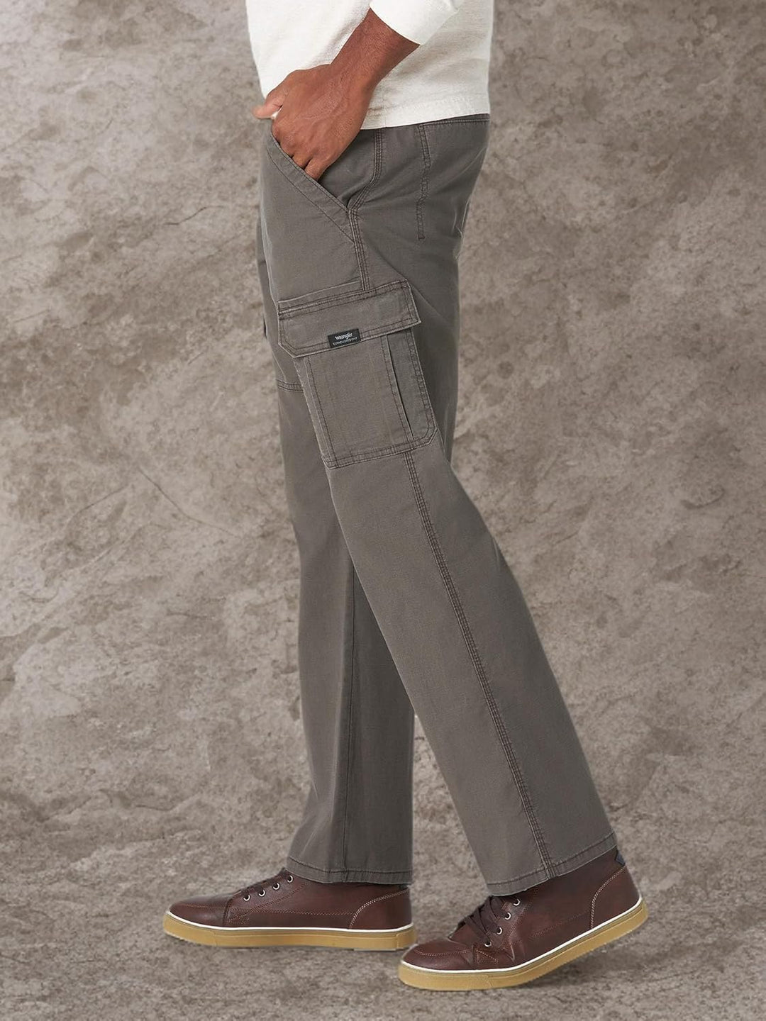 Wrangler Authentics Herren Stretch-Cargo Lässige Hose 29W / 30L Braunoliv, 29W / 30L Braunoliv