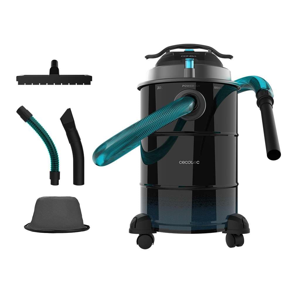 Cecotec Aschesauger 30L Conga Ash 6000 Easy Go Home XL. 1500W Leistung, Saugkraft 21kPa, Metallbesch