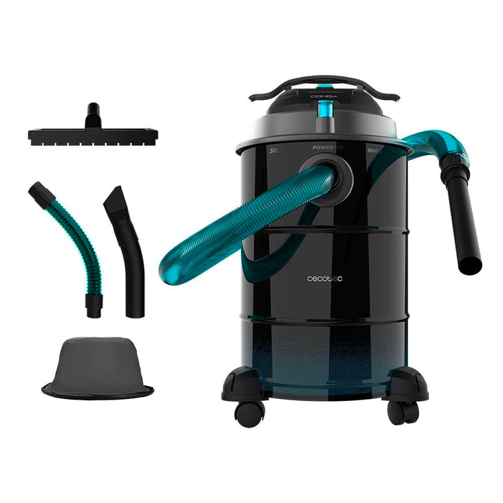 Cecotec Aschesauger 30L Conga Ash 6000 Easy Go Home XL. 1500W Leistung, Saugkraft 21kPa, Metallbesch