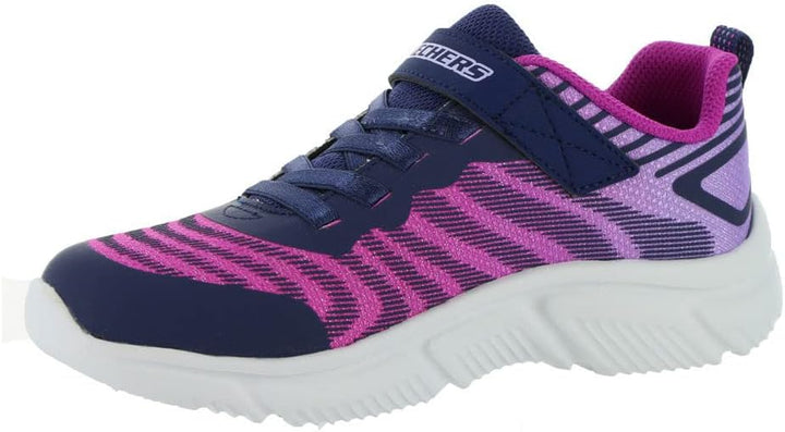 Skechers Mädchen 302478l Nvpk Sneaker, Navy Mesh Pink Trim