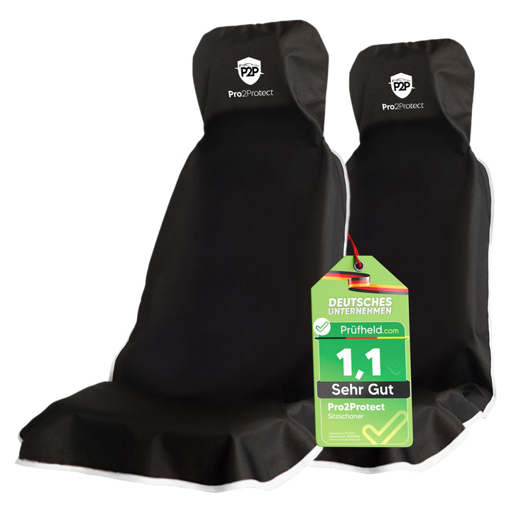 Pro2Protect [ Test SEHR GUT Autositzschoner Vordersitze | WASSERDICHT | 2er Set | Autositzbezüge,Sit