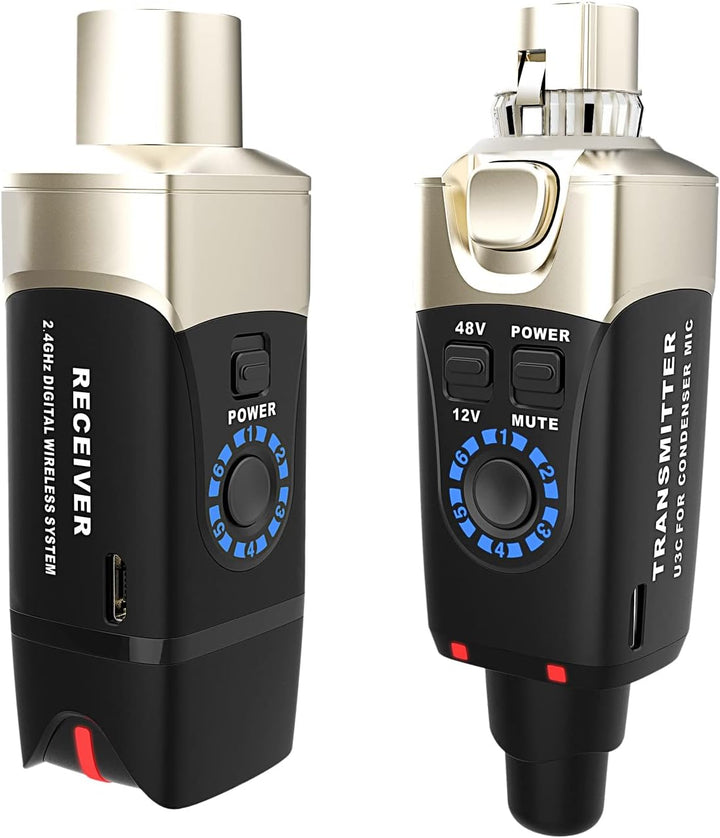 Xvive U3C Wireless Mikrofon System 2.4G Wireless XLR Mikrofon Sender Empfänger für Kondensator Mikro