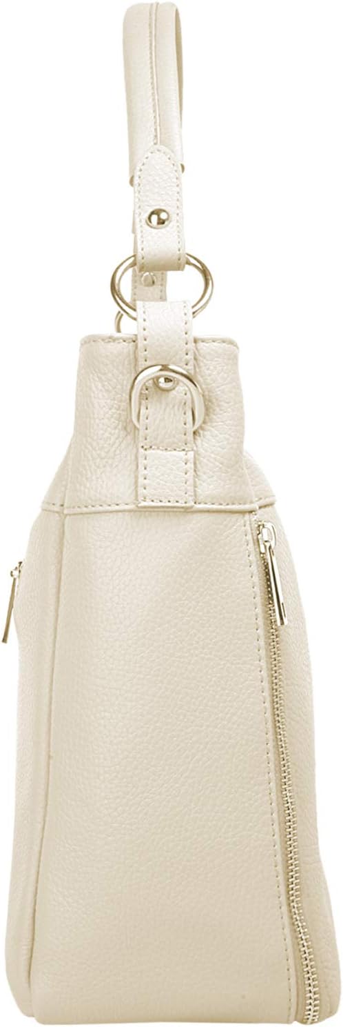 Handtasche Echt Leder Damen 020843 Made in Italy, Smartphonefach, Damentasche aus Rindleder, Umhänge