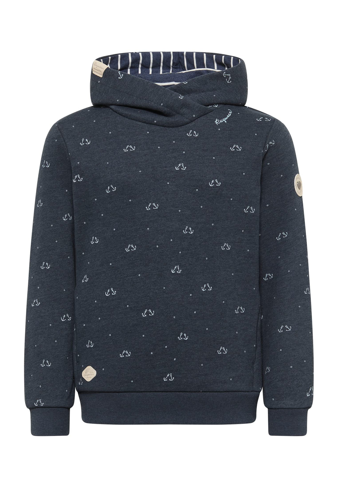 Ragwear Gitka Marina Mädchen Sweatshirt Kapuzenpullover Sweater Kinder Pullover Anker Motiv 140 Navy