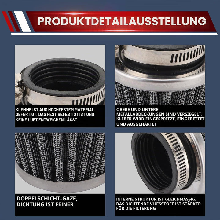 WOOSTAR PD24J Vergaser mit 42mm Luftfilter Ansaugstutzen Ersatz für 4 Stroke GY6 125ccm 150ccm Taota