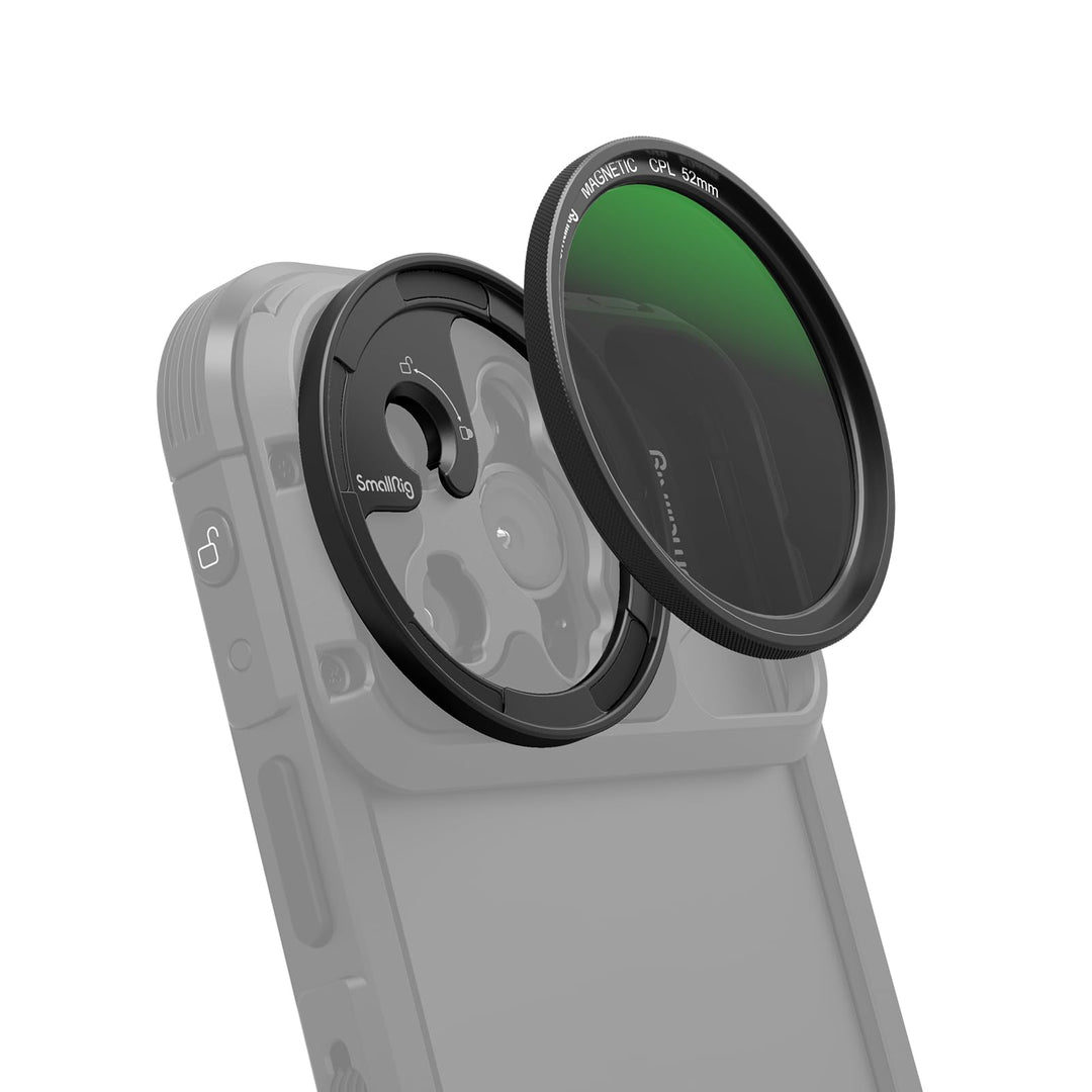 SMALLRIG 52mm Magnetischer Zirkular-Polarisationsfilter mit M-Mount-Magnetfilteradapter, HD Optische