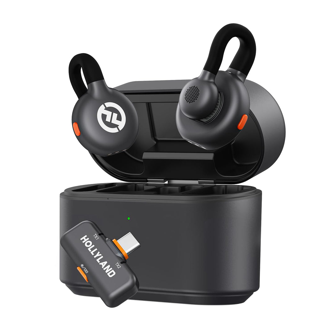 Hollyland Lark M2S Kabelloses Lavaliermikrofon mit USB-C-Stecker für iPhone 15/16 und Android, Titan