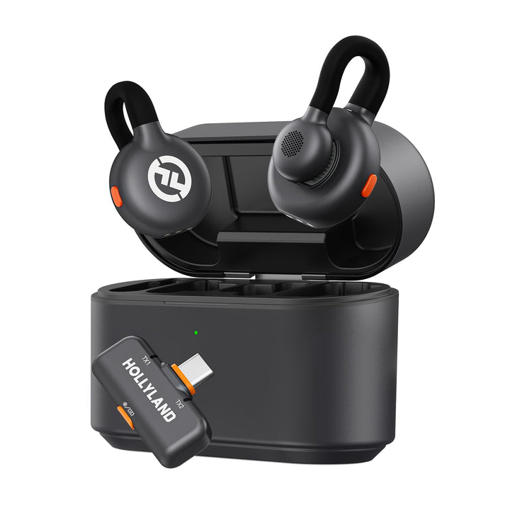 Hollyland Lark M2S Kabelloses Lavaliermikrofon mit USB-C-Stecker für iPhone 15/16 und Android, Titan
