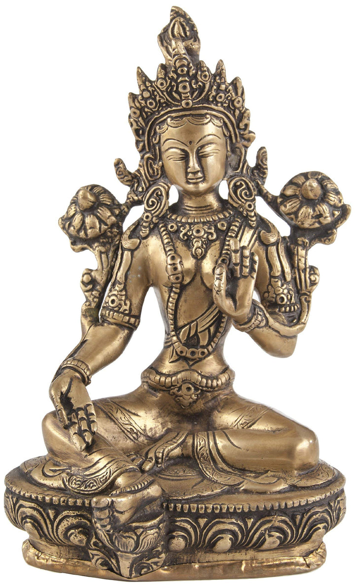 Berk FI-062 Statuen - grüne Tara, Messing, 21 cm hoch