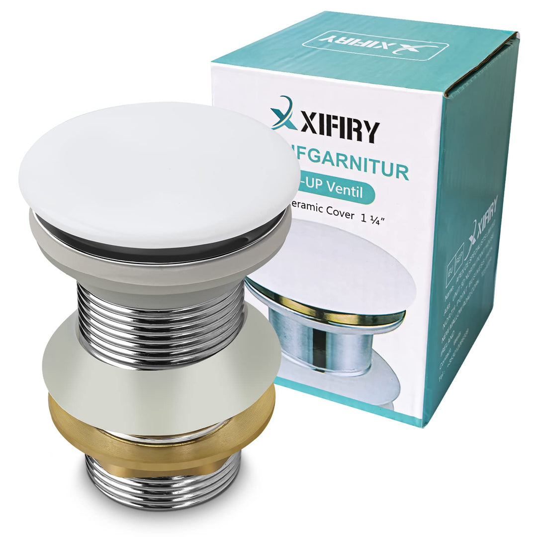 Pop-Up-Ablaufgarnitur für Keramik-Waschbecken im Badezimmer, ohne Überlauf (ohne Überlauf), ohne Übe