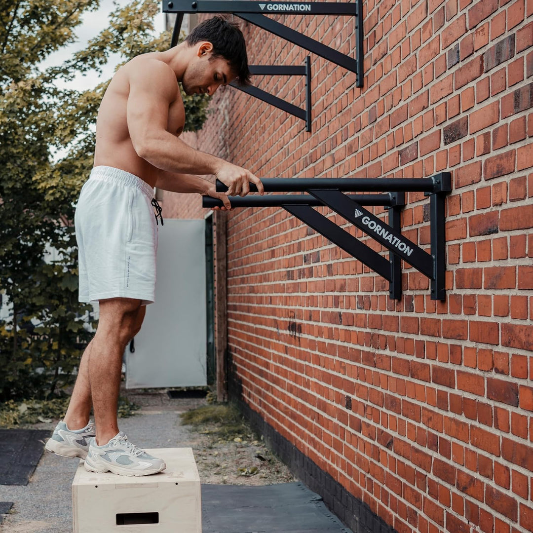 GORNATION Dip Bars für Wand, Dip Stange, Dips Barren, Wall Mounted Dip Station Home Gym Workout Bars