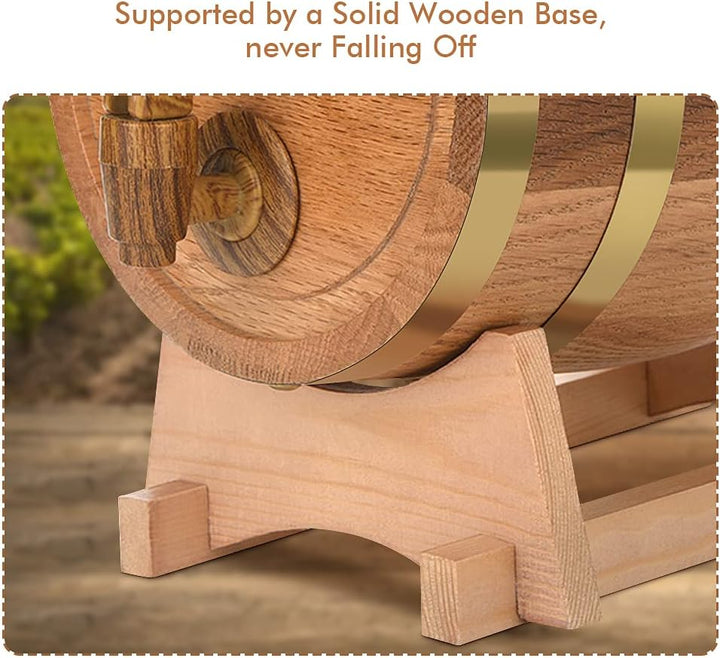 Greensen Eichenfass 3L Holzfass Weinfass Personalisiertes Design Holz Whiskyfass Liqueur Schnapsfass