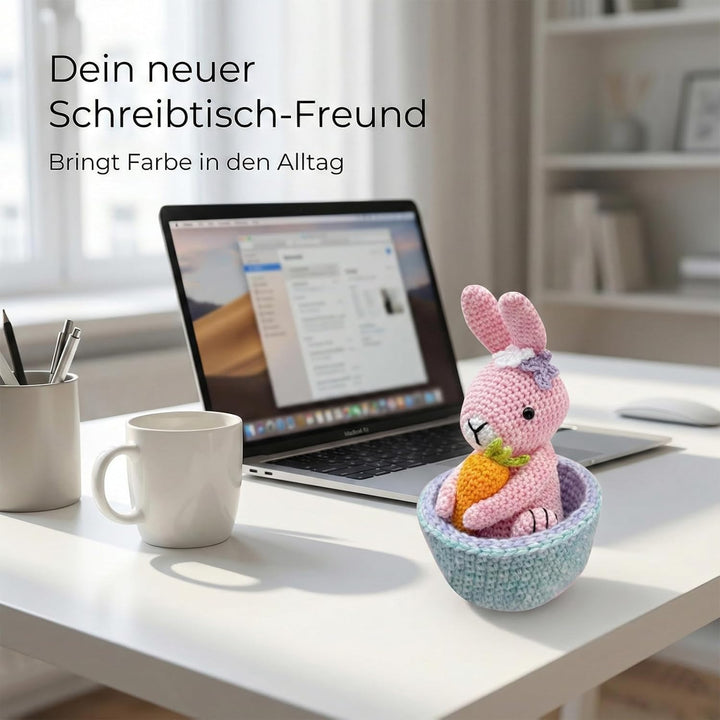 Hoypeyfiy Anfänger-Häkelset für Ostereier und Karotten, Komplettes Amigurumi-Set mit Schritt-für-Sch