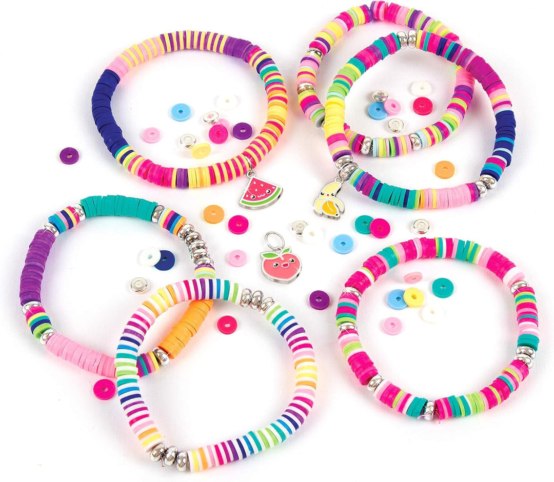 Make It Real – Heishi Freundschaftshalskette und Armband Perlen mit Aufbewahrungsbox – Schmuckset fü
