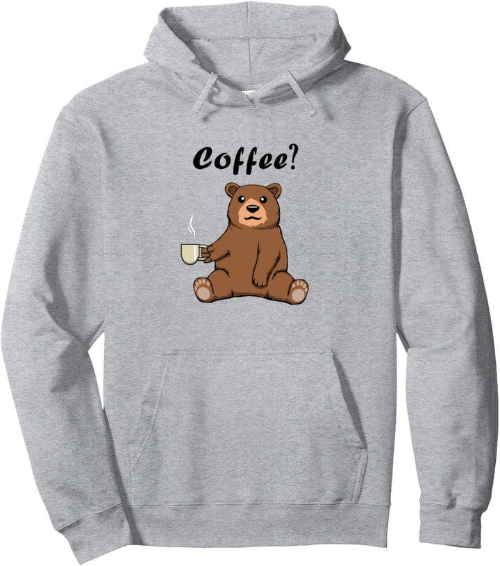 Niedlicher Grizzly-Kaffeebär Montag Büro Pullover Hoodie