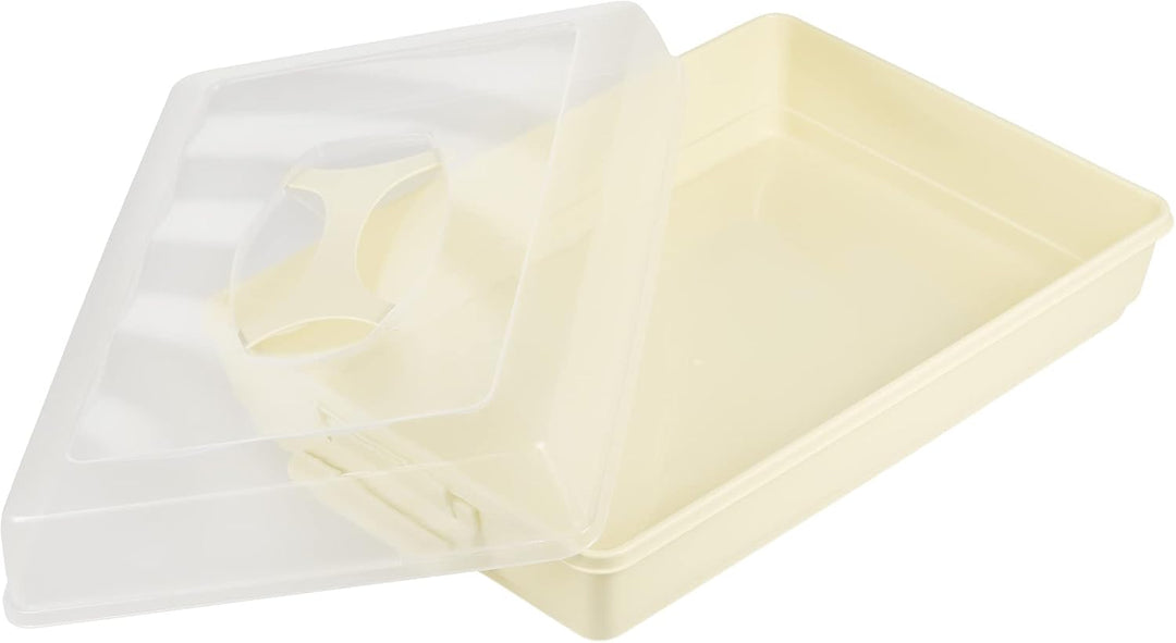 KADAX Kuchenbox mit Deckel, 43 x 30 x 12,5 cm, Kuchenbehälter aus Kunststoff, Transport-Box mit Grif