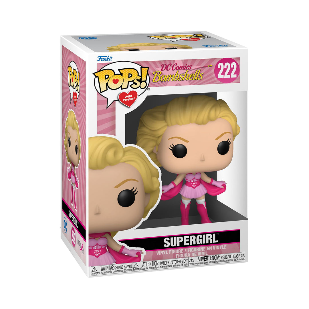 Funko POP! Heroes: Breast Cancer Awareness - Bombshell Supergirl - DC Comics - Vinyl-Sammelfigur - G