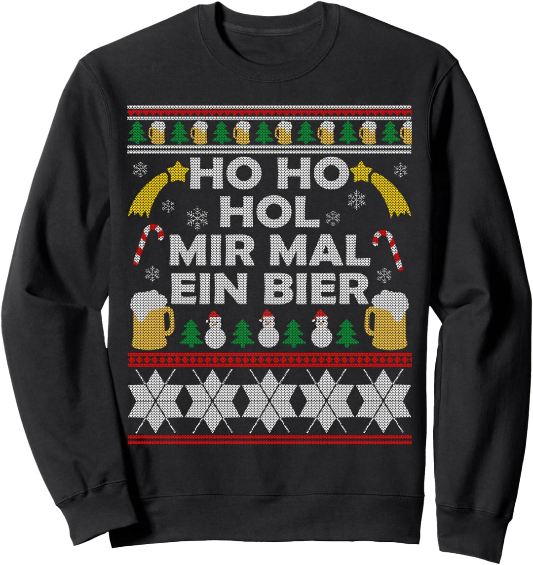 HoHoHol mir mal ein Bier Ugly Christmas Sweater Outfit Sweatshirt
